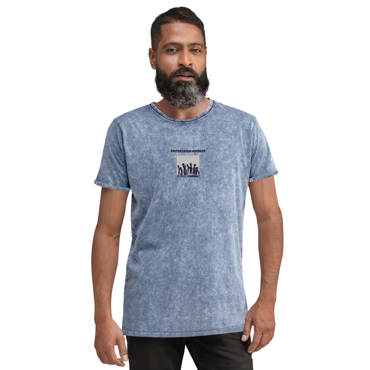 Unisex Denim T-Shirt- Sculptures